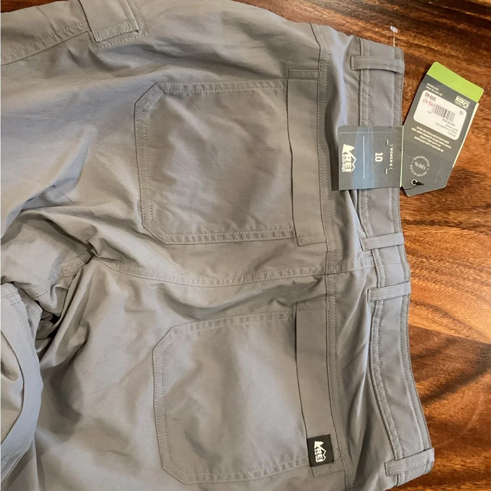 REI Sahara Convertible Pants in medium gray. - Picture 7 of 8